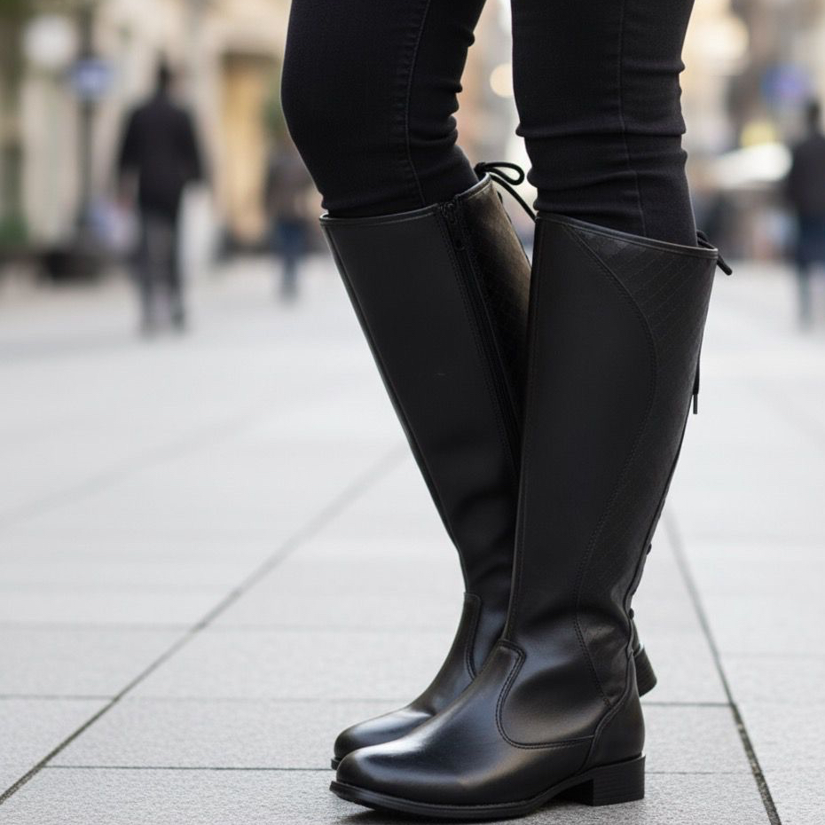 Bota Couro Cano Alto Preta: Onde Comprar | BuscaProdutos