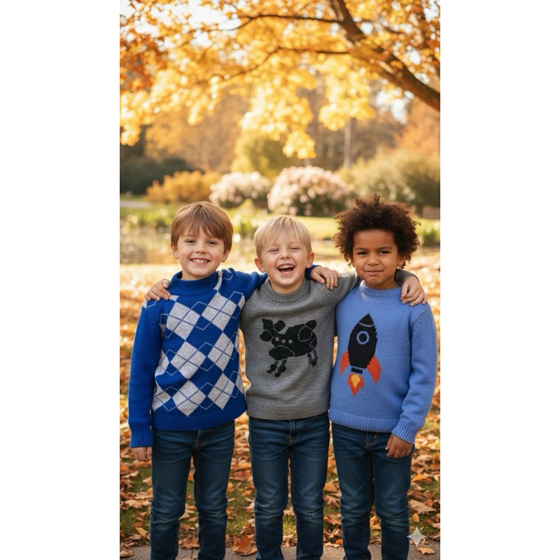 Kit Suéter Premium bebê menino Blusa Infantil Tricô masculino Tamanhos e  Cores Variadas