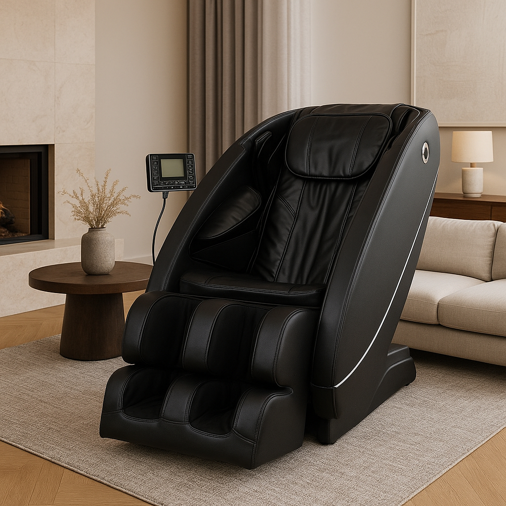 Poltrona De Massagem Madri Preta 3D Com Aquecimento Função Gravidade Zero Reclinável Relaxante Bivolt em Oferta na Shopee