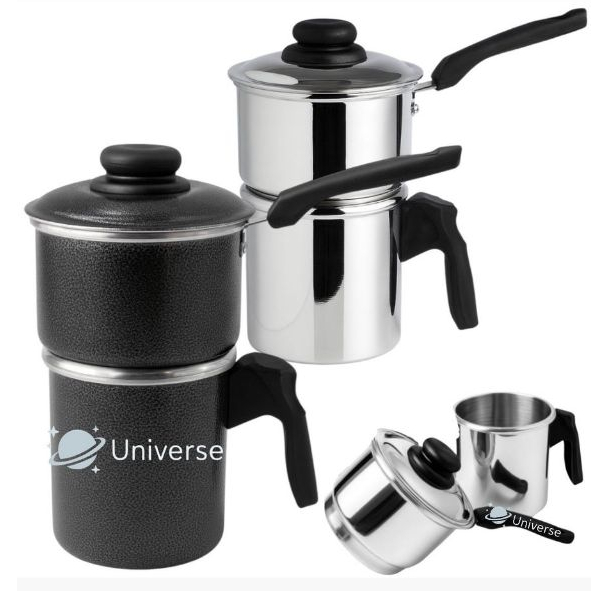 Cuscuzeiro Nordestino  Duplex Individual Cuscuzeira Mini 2 em 1 – Chaleira e Fervedor de Café em Aluminio em Oferta na Shopee