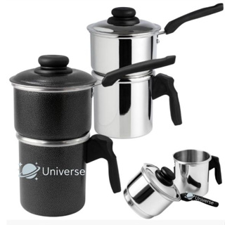 Cuscuzeiro Nordestino  Duplex Individual Cuscuzeira Mini 2 em 1 – Chaleira e Fervedor de Café em Aluminio em Oferta na Shopee