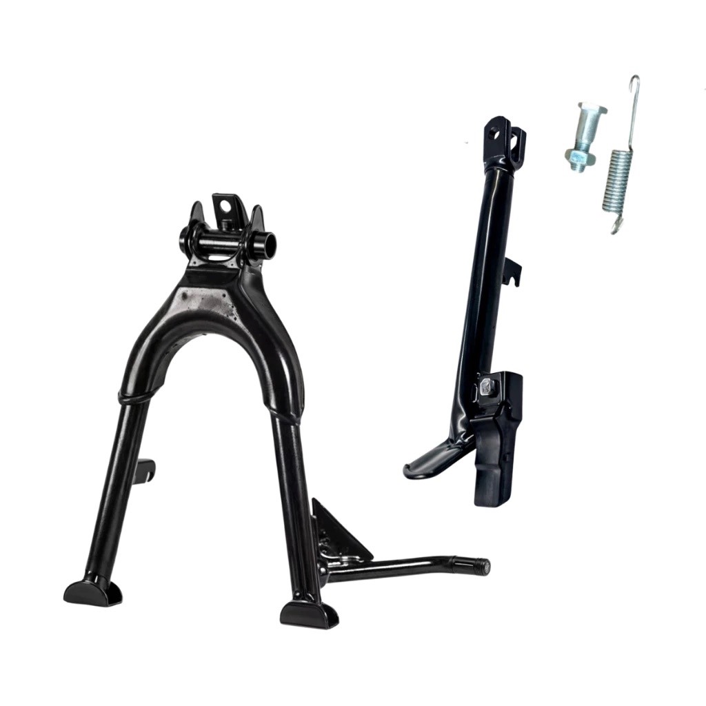 Kit Cavalete Central + Lateral Titan 150/160 Fan 150/160 Preto