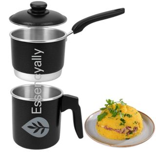 Cuscuzeiro Duplex Cuscuzeira Nordestina indivividual  Mini Multiuso em Aluminio Polido e Craqueado em Oferta na Shopee