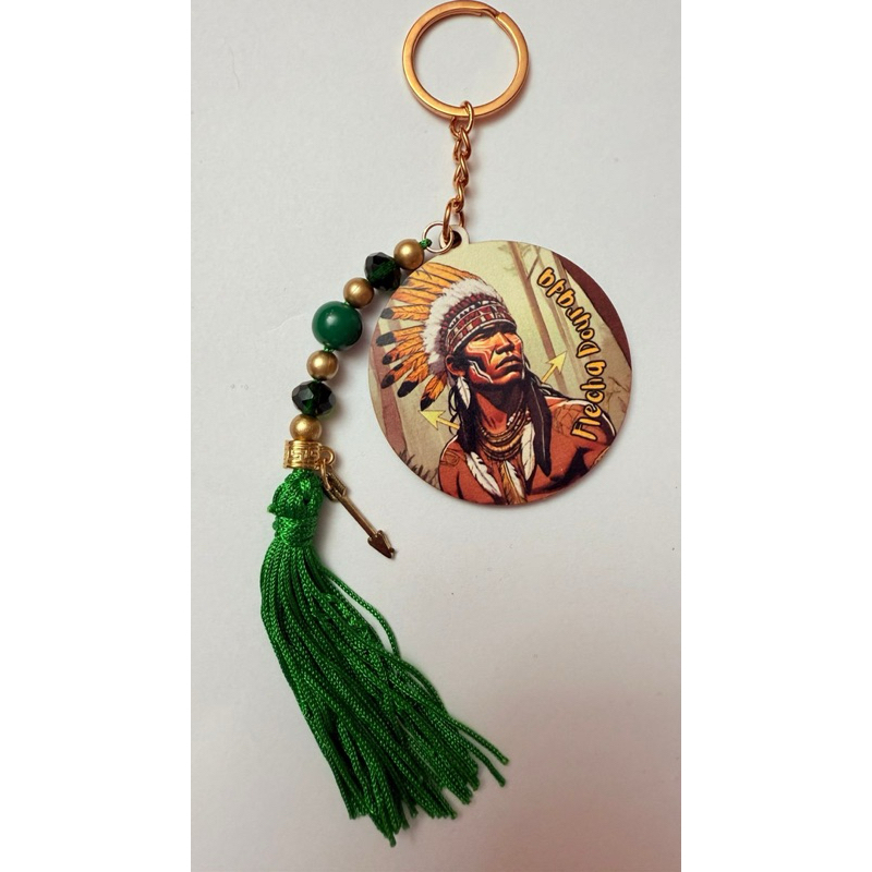 CHAVEIRO LUXO CABOCLO FLECHA DOURADA