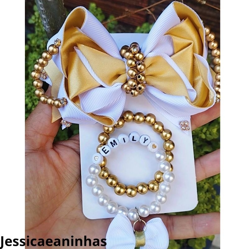 Kit Laço Ano Novo/laço para Bebê/laços final de Ano/laço com Pulseira