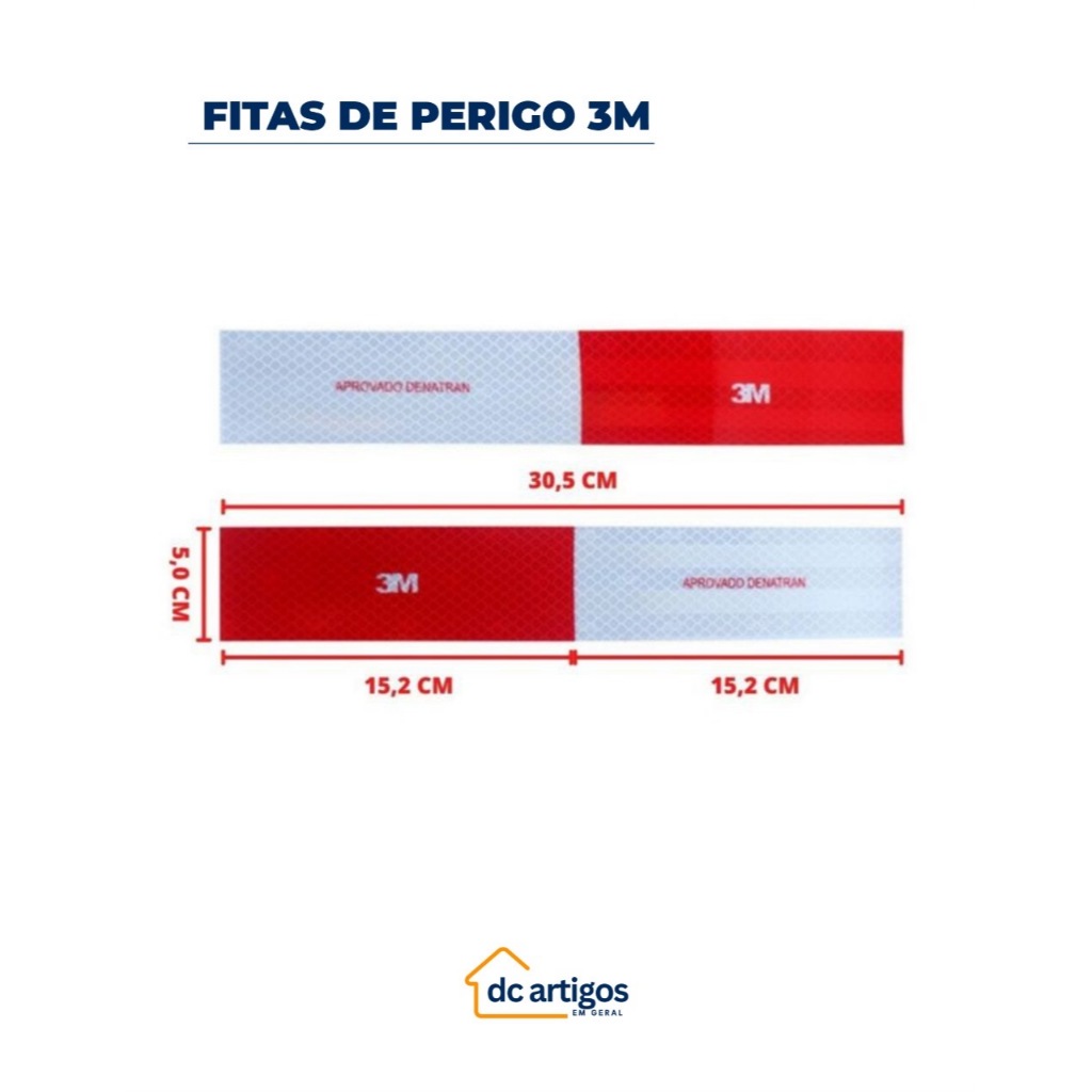 Kit 40 Faixas Refletivas Laterais 3M Adesivo Reflexiva 30x5cm 20 Dir 20 Esq Alta Visibilidade