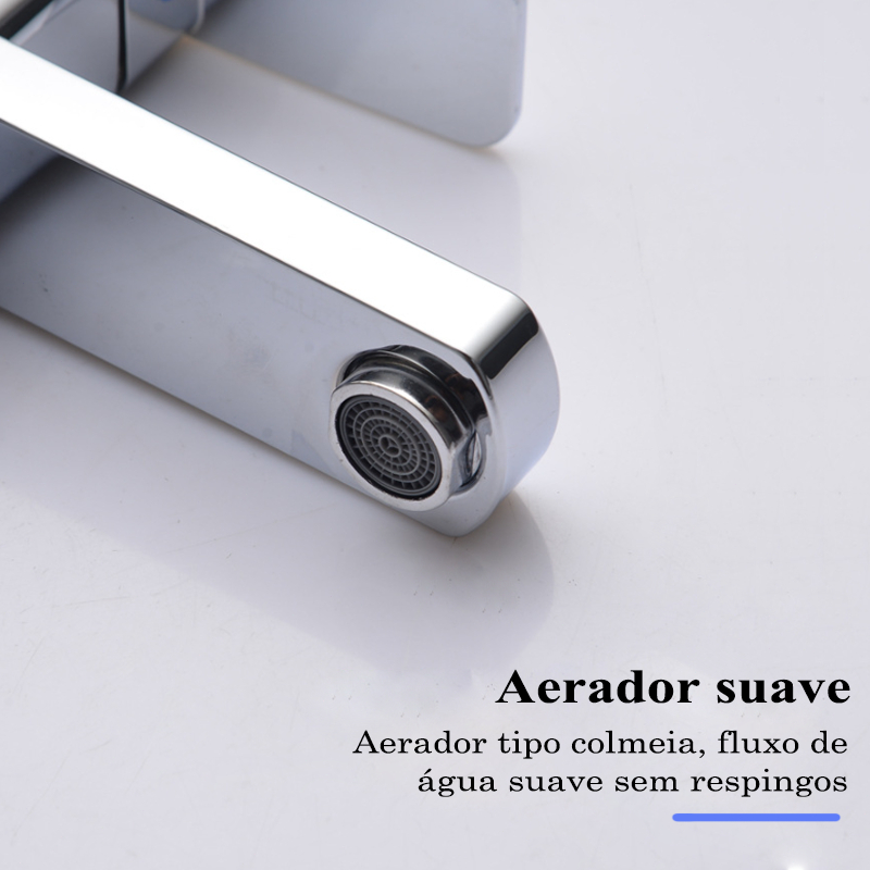 Louis Torneira Louis Banheiro Inox Monocomando Moderna Baixa, Misturador Cromada para Lavatório · foto 2
