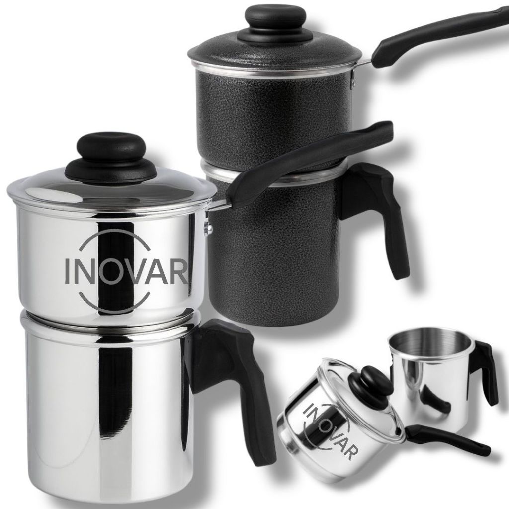 Cuscuzeira Duplex Cuscuzeiro Mini e Fervedor de Café e Chá Resistente e Durável