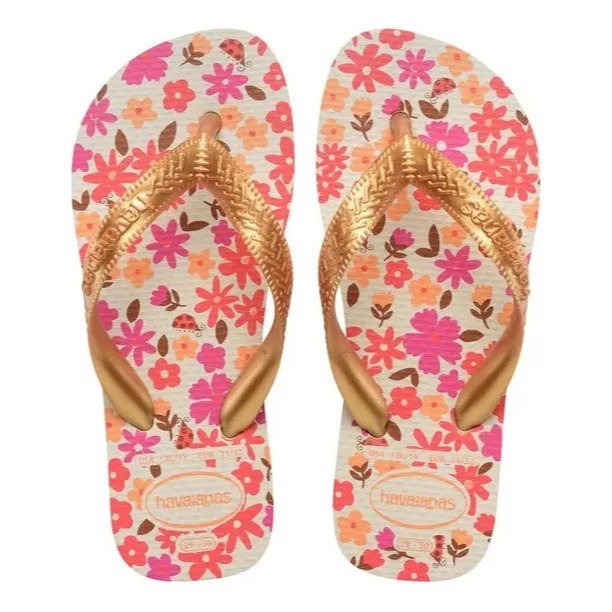 Chinelo Havaianas Infantil Feminino Flores Original Conforto  Estampa Floral Para Praia em Oferta na Shopee