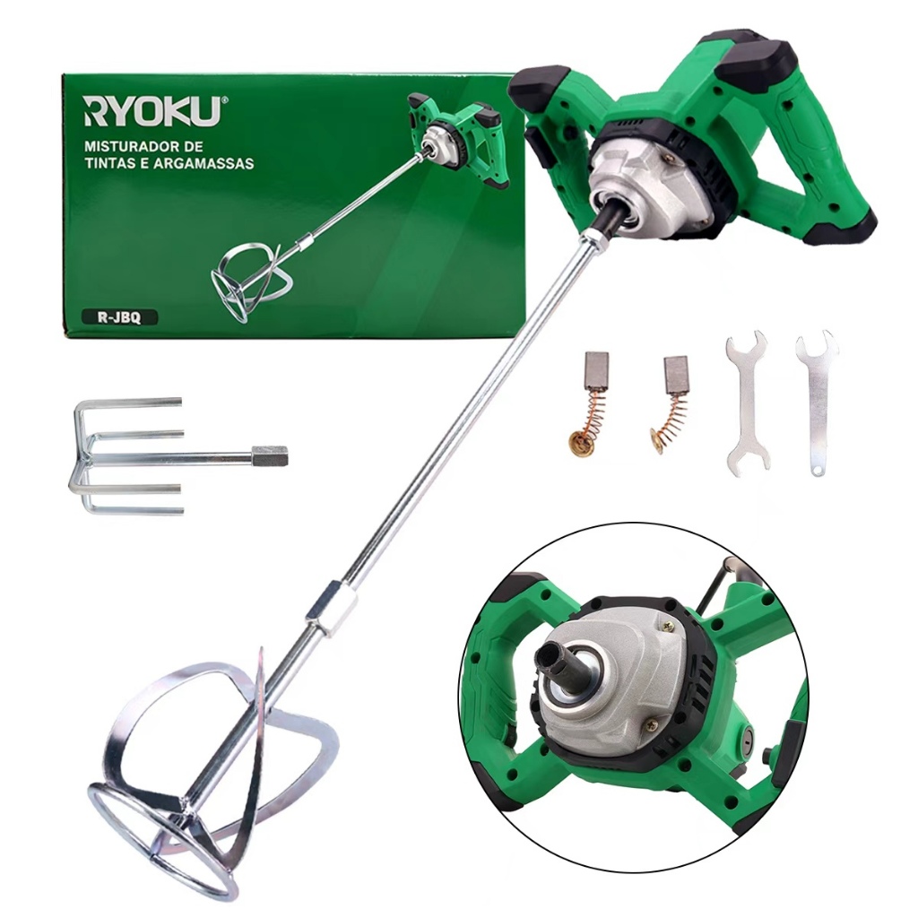 Misturador Elétrico De Argamassa Gesso Tinta 1500w Ryoku em Oferta na Shopee