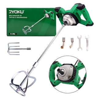 Misturador Elétrico De Argamassa Gesso Tinta 1500w Ryoku em Oferta na Shopee