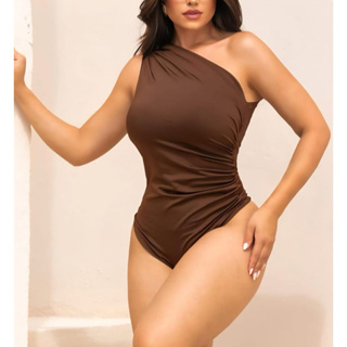 Body Um Ombro Só Com Drapeado em Oferta na Shopee