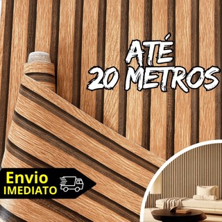 Papel de Parede Madeira 3D 5 METROS X 45CM Auto Adesivo Colante