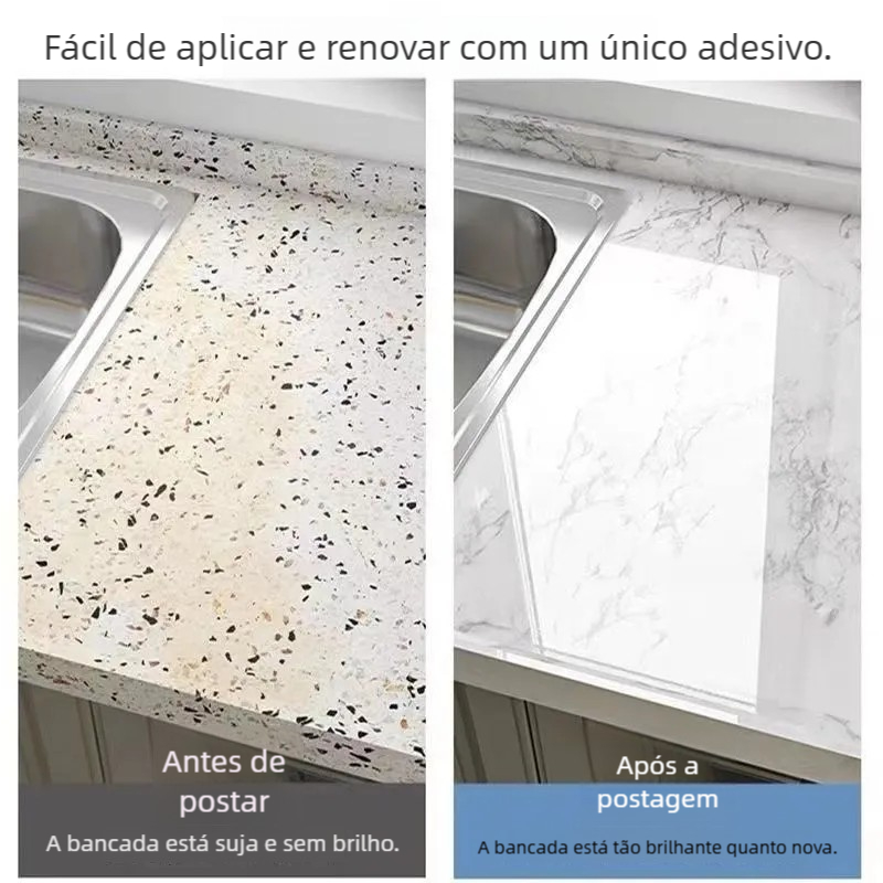 60cm×3m NOVOS Adesivos Resistentes a Água/Óleo/Fogo – Para Cozinha