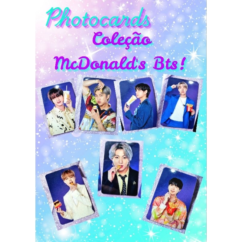 Photocards Bts Coleção McDonald's Fanmade