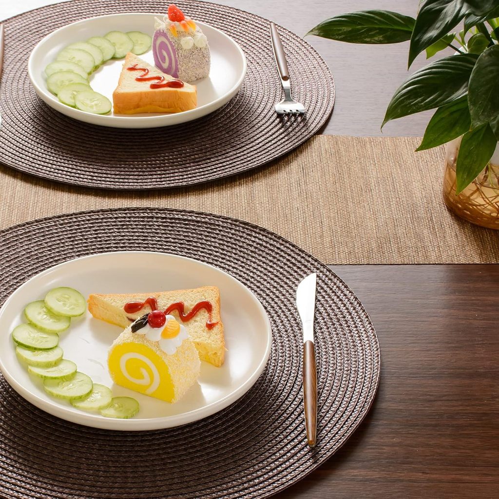 Jogo Americano Redondo Jantar Mesa Posta Cozinha,enfeites de natal,natal decoração casa externo,natal,decoração de natal