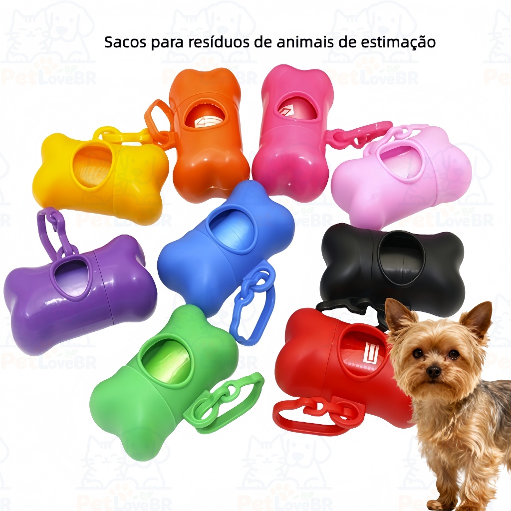 Cata Caca para Cachorro e Gato com Porta Saquinho e Refil