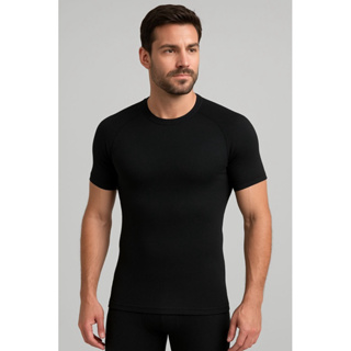 camisa termica manga curta masculina segunda pele em Oferta na Shopee