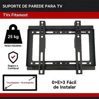 Suporte de parede universal para TVs LED, LCD e Plasma de 14 e 70 polegadas