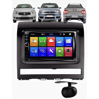Kit Multimídia MP5 Fiat Palio Siena Strada 2003 A 2012 + Moldura + Camera de ré em Oferta na Shopee
