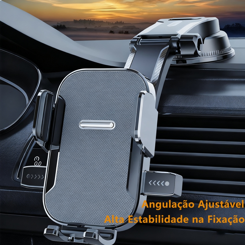 Imagem Suporte Universal p/ Celular no Carro - Multifuncional p/ Painel e Navegação, Compatível com Todos os Smartphones