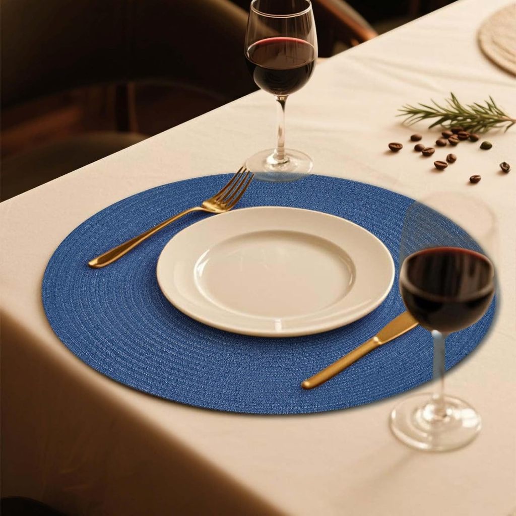 Jogo Americano 1/4/6/8 Unidades Redondo Jantar para Mesa Posta, Descanso de Prato, decoração de natal, enfeites de natal