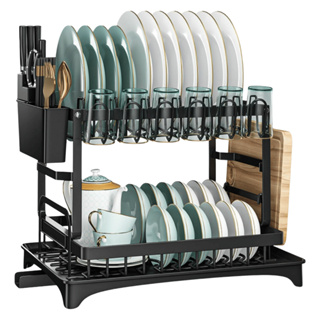 Escorredor De Louça Inox Com Porta Pratos Talheres Copos em Oferta na Shopee