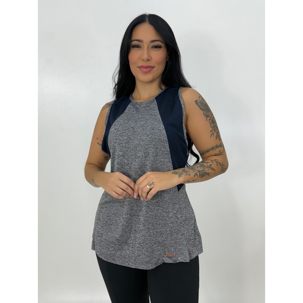 Regata Feminina Fitness Camiseta Sem Manga Para Academia Corrida Treino Dia a Dia Leve Confortável