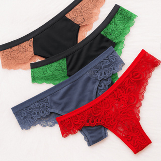 Kit 3 Calcinha Conforto Feminina De Renda Com Microfibra em Oferta na Shopee