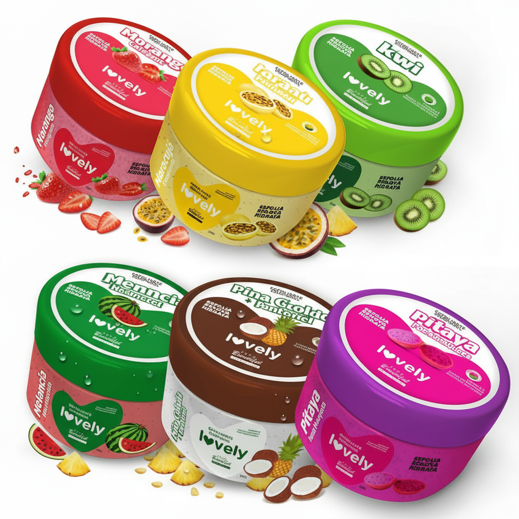 Kit Esfoliantes Corporal Pele Macia Cheiro de Frutas Lovely Face Beautiful em Oferta na Shopee