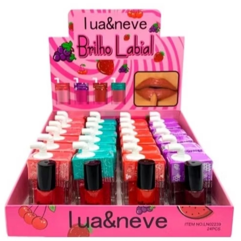 Gloss Brilho Labial Suquinho Com Cor e Cheirinho De Frutas - Não  Fica Pegajoso - Lua e Neve em Oferta na Shopee