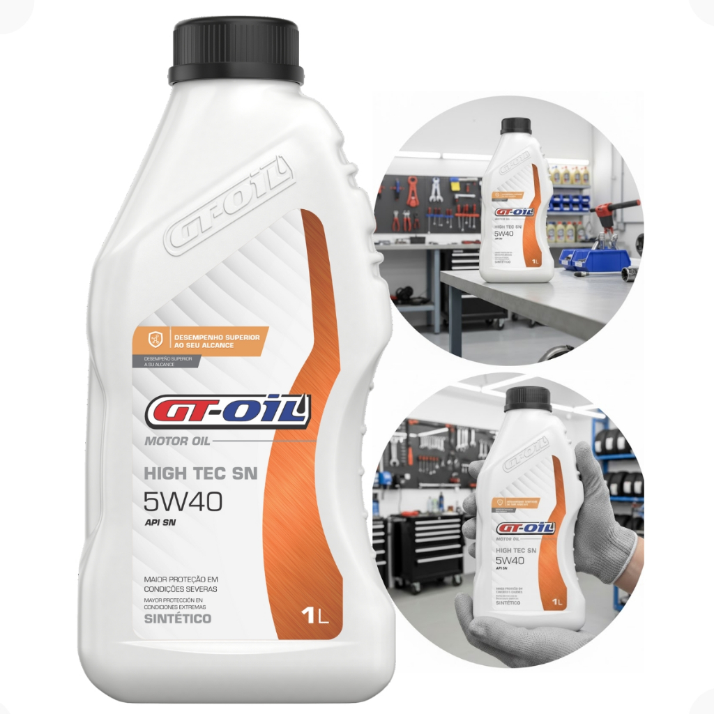 Óleo Lubrificante 5w40 Sn Gt Oil High Tec Sintético 1l em Oferta na Shopee