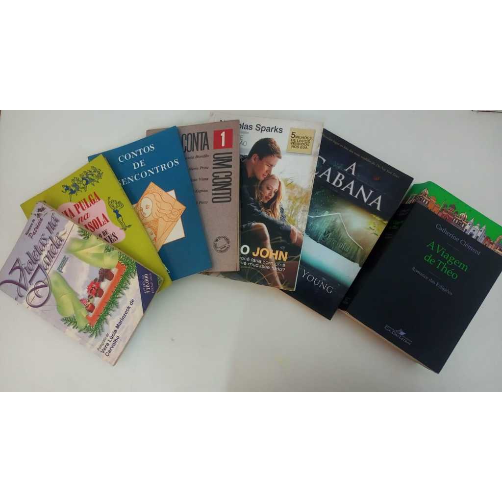 Livros de diversos gêneros contos, literatura, auto ajuda entre outros