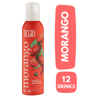Espuma De Morango Begin P/ Drinks - Rende 12 Drinks em Oferta na Shopee
