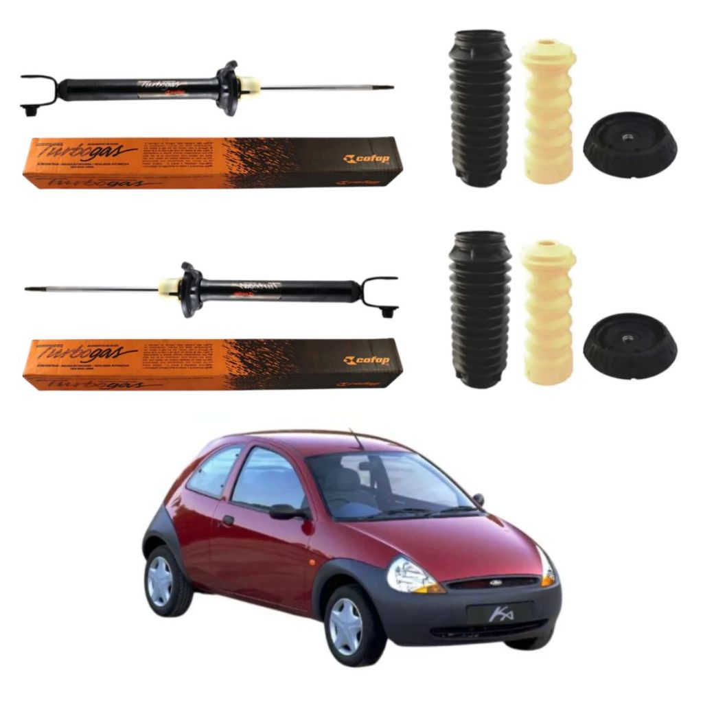 PAR AMORTECEDOR TRASEIRO FORD KA 1997 A 2007 COFAP + KIT