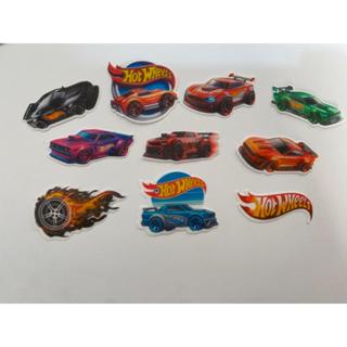 APLIQUE COMESTÍVEL EM PAPEL ARROZ TEMA HOTWHEELS (CARTELA RECORTADA) em Oferta na Shopee
