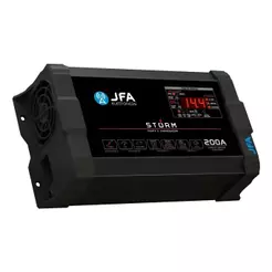 Fonte Carregador Automotiva Jfa 200a Slim Bivolt Voltímetro Preto