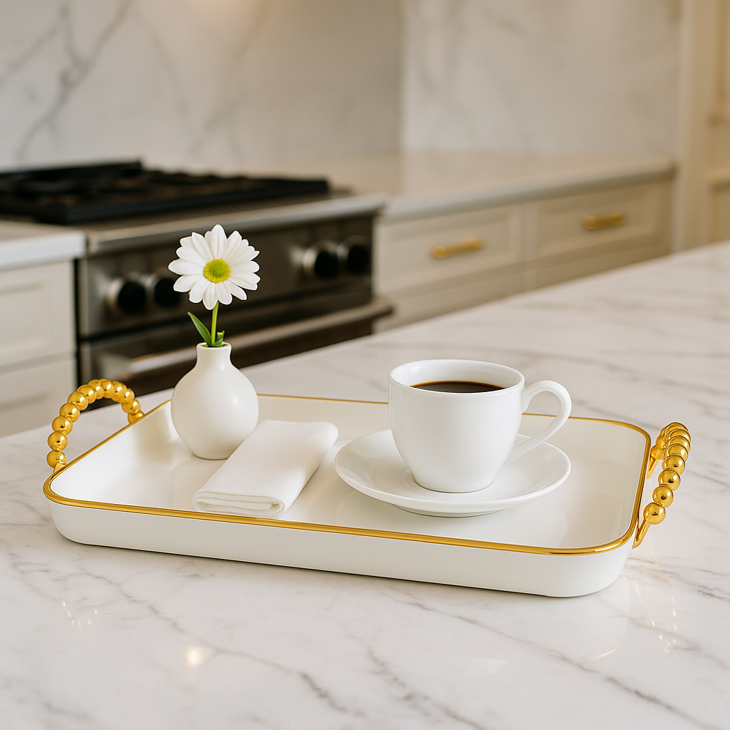 Bandeja Decorativa Organizadora Marmorizada  Multiuso Quadrada e Redonda Luxo Casa Cozinha em Oferta na Shopee