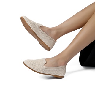 Moda Feminina Sapatos Casuais Mocassins Com Padrão De Bolinhas em Oferta na Shopee