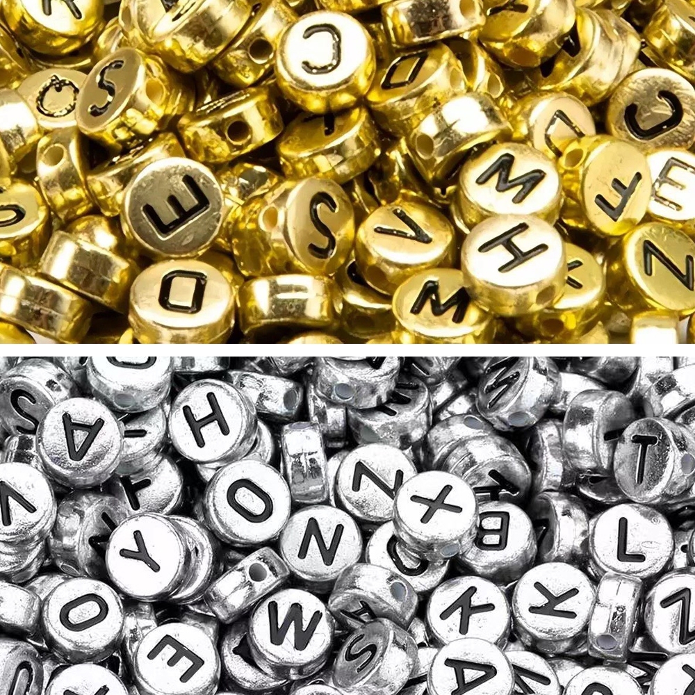 100-900 Pçs Miçanga Infantil Letras Rosa Alfabeto  Adequado para vários acessórios de pulseira de moda Xinxin em Oferta na Shopee