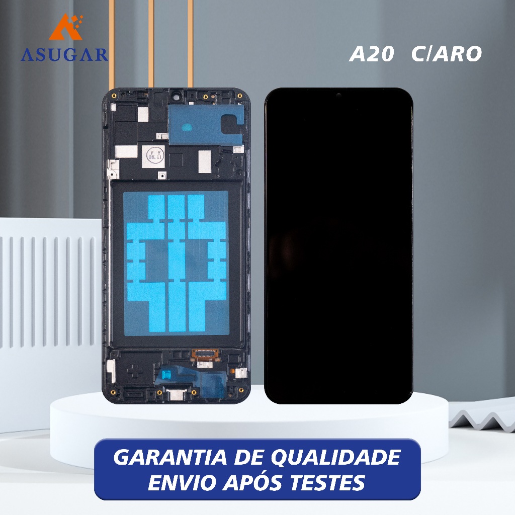 Frontal Tela Display Touch LCD Universal para SAM A20 A205 Reposição Peça Completa,full size