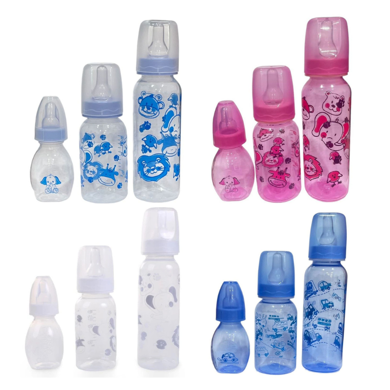 Kit 3 Mamadeiras Para Bebê Bico Redondo 60ml 140ml 240ml Anplas em Oferta na Shopee