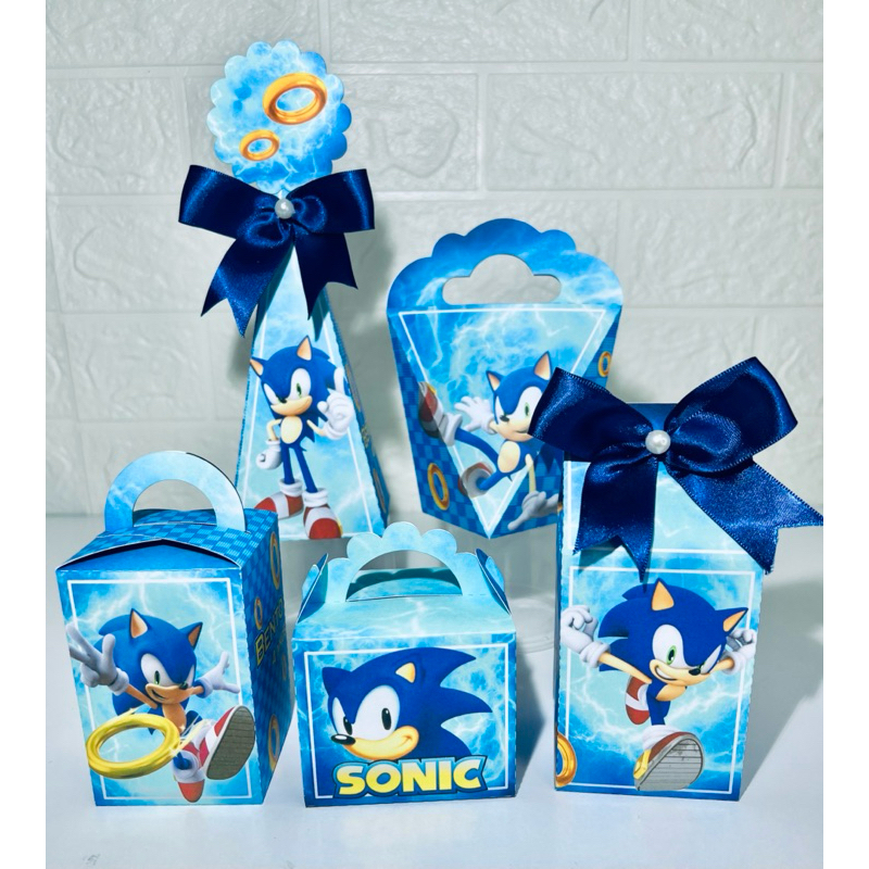 Kit caixinhas Personalizadas Sonic PEGUE E MONTE - Lembrancinhas para Aniversário - Caixinha Personalizadas