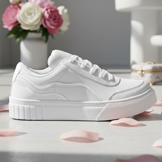 Tenis Branco Feminino Plataforma Confortavel Casual Moda Mulher Tendencia Calce Facil Leve Macio em Oferta na Shopee