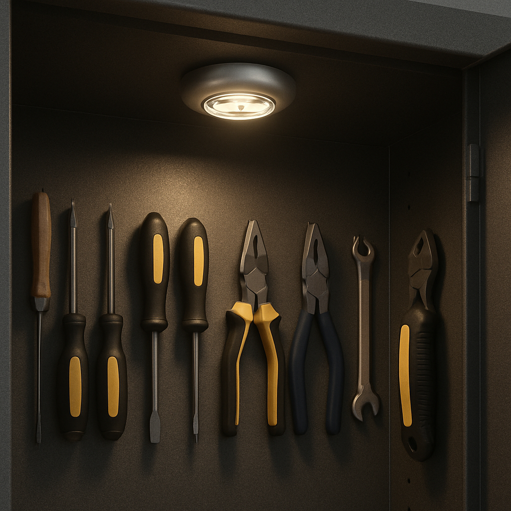 Luminária Adesiva LED Sem Fio com Acionamento Touch, Fácil de Instalar e Muito Versátil