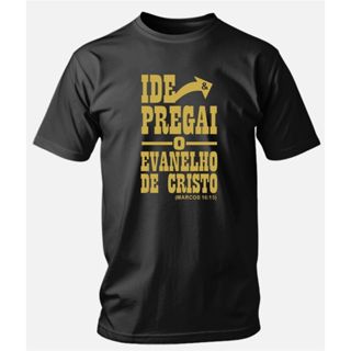 Camiseta Masculina Evangélica Jesus Leão Pregai Algodão Premium Confortável Gola Redonda Moda Gospel Estilo Casual em Oferta na Shopee