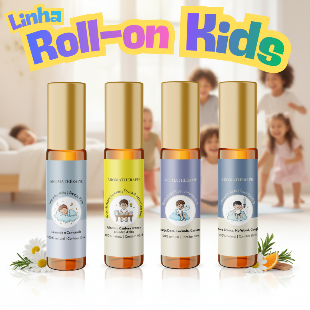 Aromaterapia Linha Roll-On Kids Natural Blend Óleos Essenciais Aromathérapie - Escolha o seu em Oferta na Shopee
