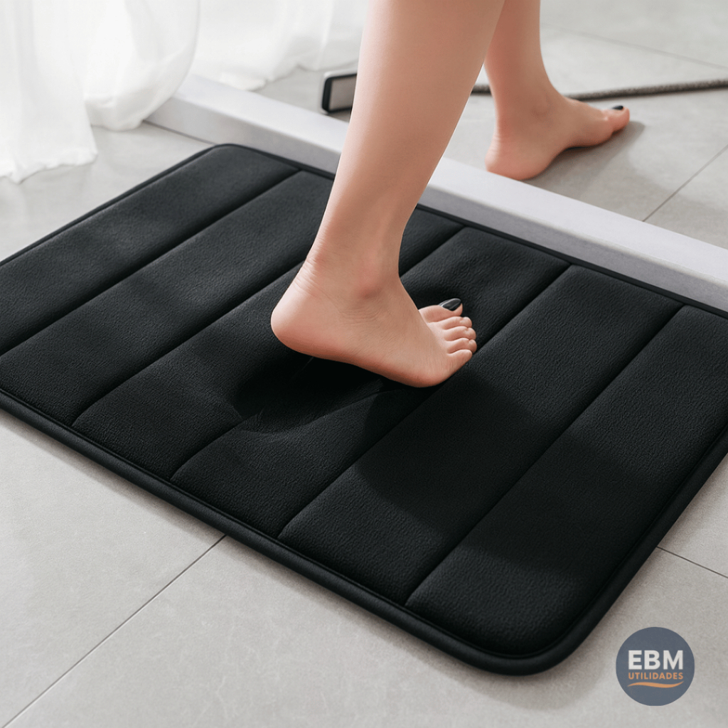 Tapete de Banheiro Antiderrapante Soft Secagem Rápida Microfibra