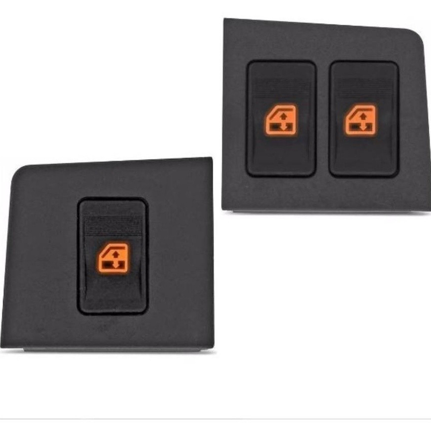 Par Botoes De Vidro Eletrico Compatível Ao Uno Antigo Led Ambar em Oferta na Shopee