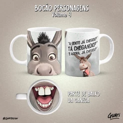 Caneca Burro Shrek Bocão